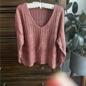 Wishlist Women's V-Neck Sweater - Dusty Rose